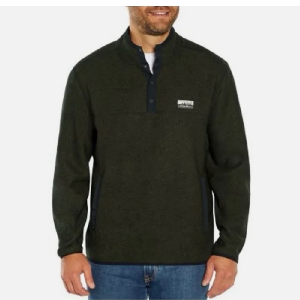 Eddie Bauer Men’s Outdoor Classic Fit Long Sleeve Pullover Fleece Jacket